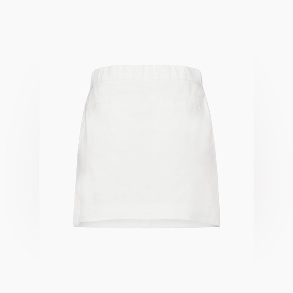 Babaton Ledger Linen Skirt Colour White Size 4 - Picture 3 of 7